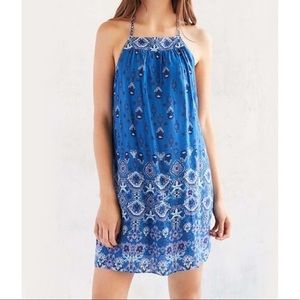 Urban outfitters: Ecoté brand blue pattern dress